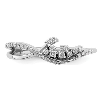 14K White Gold 1/6 ct tw Diamond Florina Wave Ring – view 5