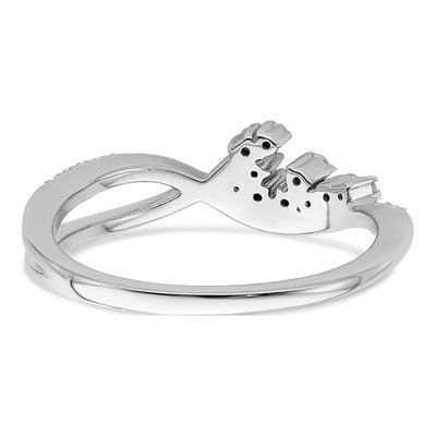 14K White Gold 1/6 ct tw Diamond Florina Wave Ring – view 6
