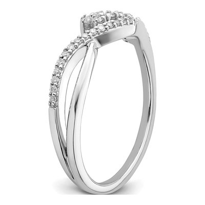 14K White Gold 1/6 ct tw Diamond Florina Wave Ring – view 7