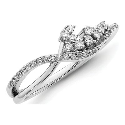 14K White Gold 1/6 ct tw Diamond Florina Wave Ring – view 8
