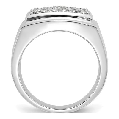 Men's 10K White Gold 1 ct tw Lab-Grown Diamond Cluster Ring – view 3