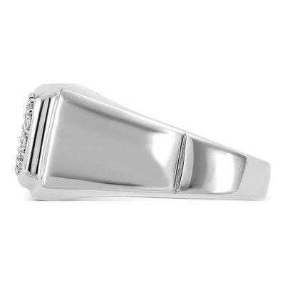 Men's 10K White Gold 1 ct tw Lab-Grown Diamond Cluster Ring – view 4