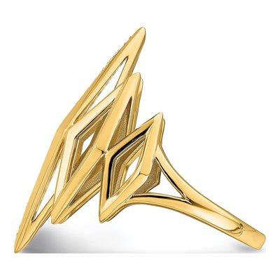 14K Yellow Gold 1/5 ct tw Diamond Geometric Ring – view 4