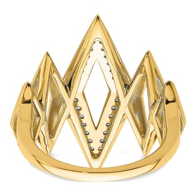 14K Yellow Gold 1/5 ct tw Diamond Geometric Ring – view 6