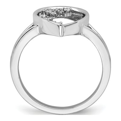 14K White Gold 1/8 ct tw Diamond Teardrop Ring – view 2
