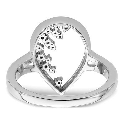 14K White Gold 1/8 ct tw Diamond Teardrop Ring – view 5
