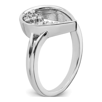 14K White Gold 1/8 ct tw Diamond Teardrop Ring – view 6