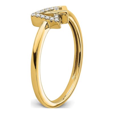 14K Yellow Gold 1/20 ct tw Diamond Double Triangle Ring – view 5