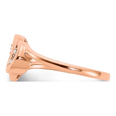 14K Rose Gold 1/6 ct tw Diamond Double Circle Ring – view 4