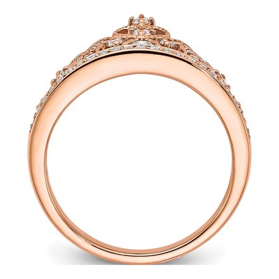 14K Rose Gold 3/8 ct tw Diamond Tiara Ring – view 2