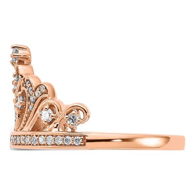 14K Rose Gold 3/8 ct tw Diamond Tiara Ring – view 3