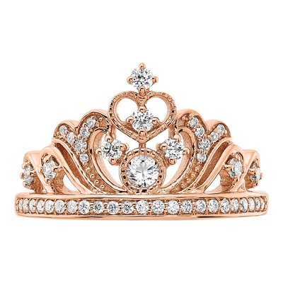 14K Rose Gold 3/8 ct tw Diamond Tiara Ring – view 4