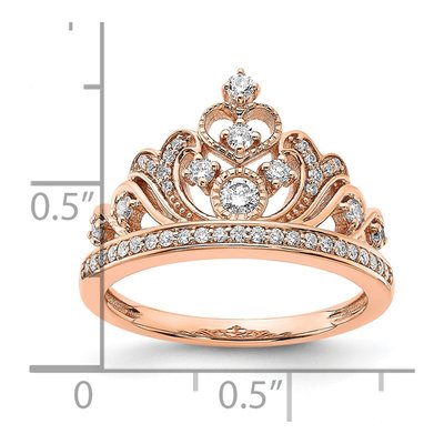 14K Rose Gold 3/8 ct tw Diamond Tiara Ring – view 5