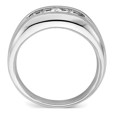 Men's 14K White Gold 1/3 ct tw Lab-Grown Diamond Five Ring – view 2