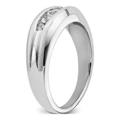 Men's 14K White Gold 1/3 ct tw Lab-Grown Diamond Five Ring – view 6