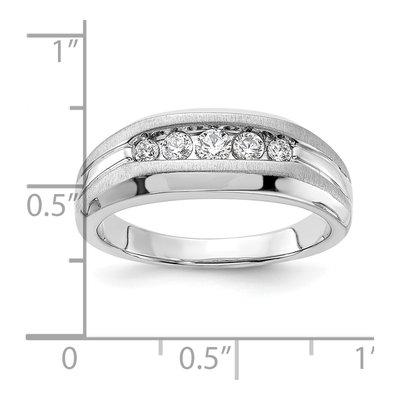 Men's 14K White Gold 1/3 ct tw Lab-Grown Diamond Five Ring – view 7
