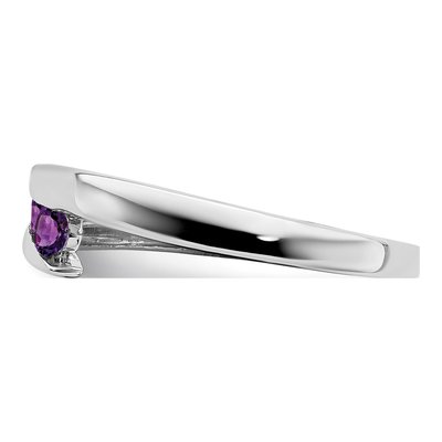 14K White Gold Amethyst Graduated 4-Stone Ring – view 5