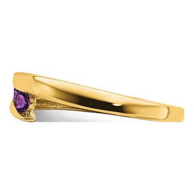 14K Yellow Gold Amethyst Graduated 4-Stone Ring – view 4