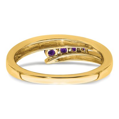 14K Yellow Gold Amethyst Graduated 4-Stone Ring – view 6