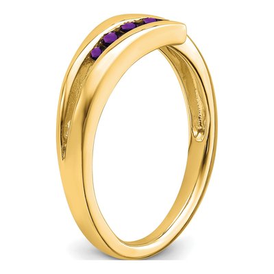 14K Yellow Gold Amethyst Graduated 4-Stone Ring – view 7