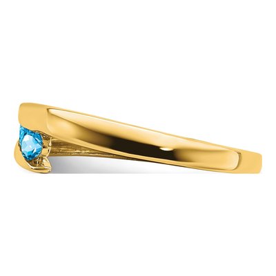 14K Yellow Gold Swiss Blue Topaz 4-Stone Ring – view 5