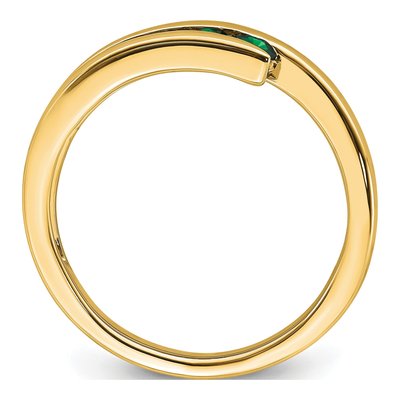 14K Yellow Gold Emerald Graduated 4-Stone Ring – view 2