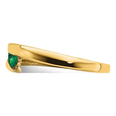 14K Yellow Gold Emerald Graduated 4-Stone Ring – view 4