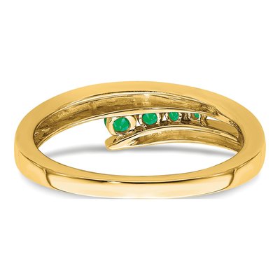 14K Yellow Gold Emerald Graduated 4-Stone Ring – view 6