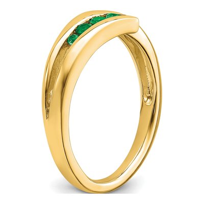 14K Yellow Gold Emerald Graduated 4-Stone Ring – view 7