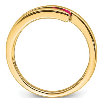 10K Yellow Gold Graduated Ruby 4-Stone Ring – view 2