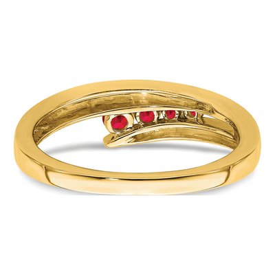 10K Yellow Gold Graduated Ruby 4-Stone Ring – view 7