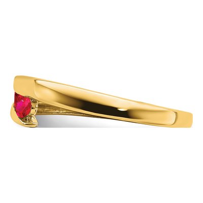 14K Yellow Gold Ruby Graduated 4-Stone Ring – view 5