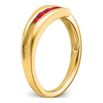 14K Yellow Gold Ruby Graduated 4-Stone Ring – view 8