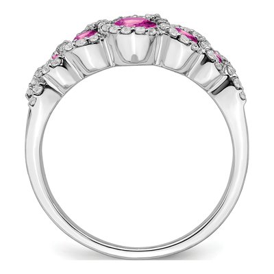 14K White Gold 1/4 ct tw Diamond Halo Ring – view 2