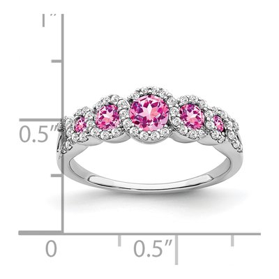 14K White Gold 1/4 ct tw Diamond Halo Ring – view 3