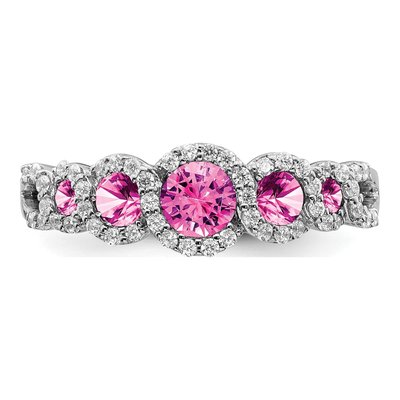 14K White Gold 1/4 ct tw Diamond Halo Ring – view 5