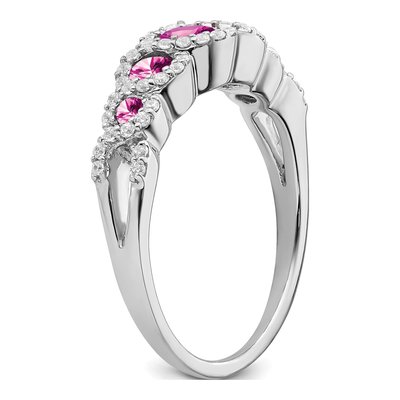 14K White Gold 1/4 ct tw Diamond Halo Ring – view 7