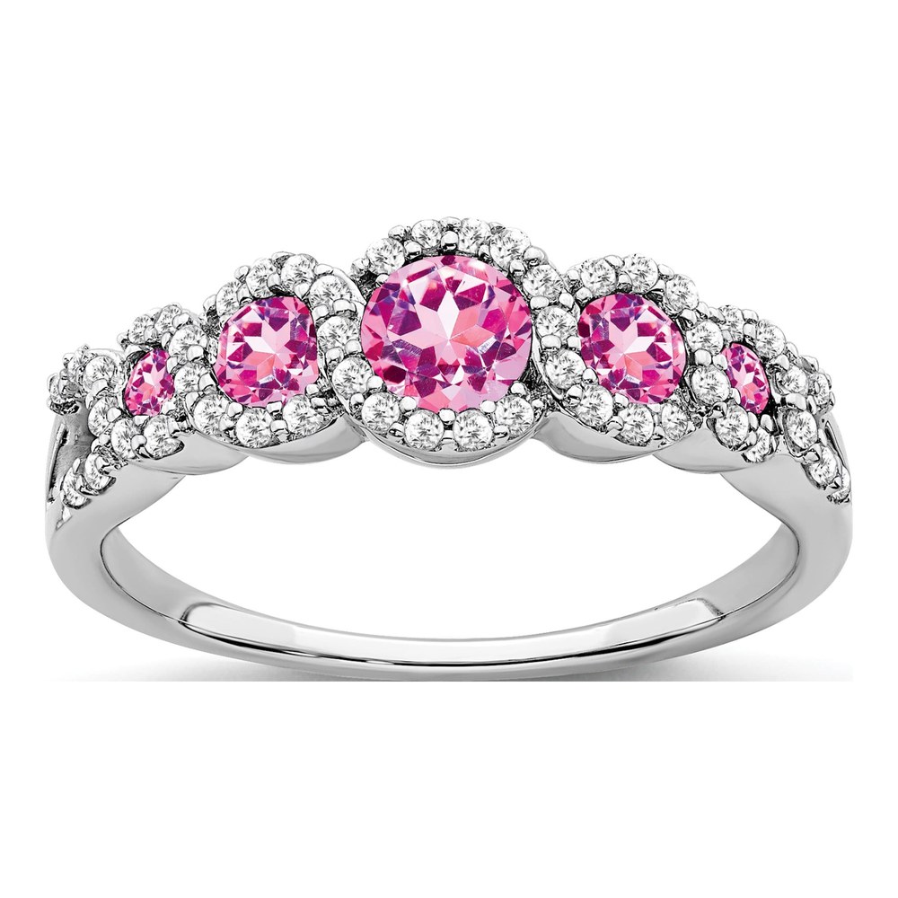 14K White Gold 1/4 ct tw Diamond Halo Ring