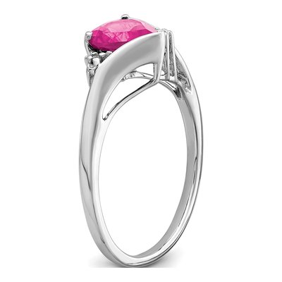 14K White Gold Diamond Heart Ring – view 8