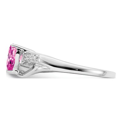 14K White Gold Diamond Heart Ring – view 4