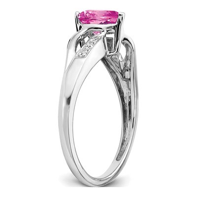 14K White Gold Diamond Heart Ring – view 7