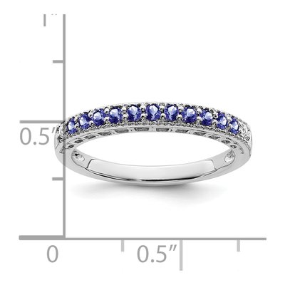 14K White Gold 1/20 ct tw Tanzanite & Diamond Ring – view 3