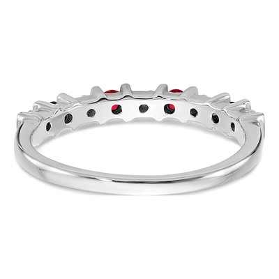14K White Gold 1/20 ct tw Ruby & Diamond Ring – view 6