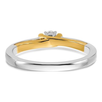 14K Two-Tone Gold 1/8 ct tw Lab-Grown Diamond Petite Promise Ring – view 6