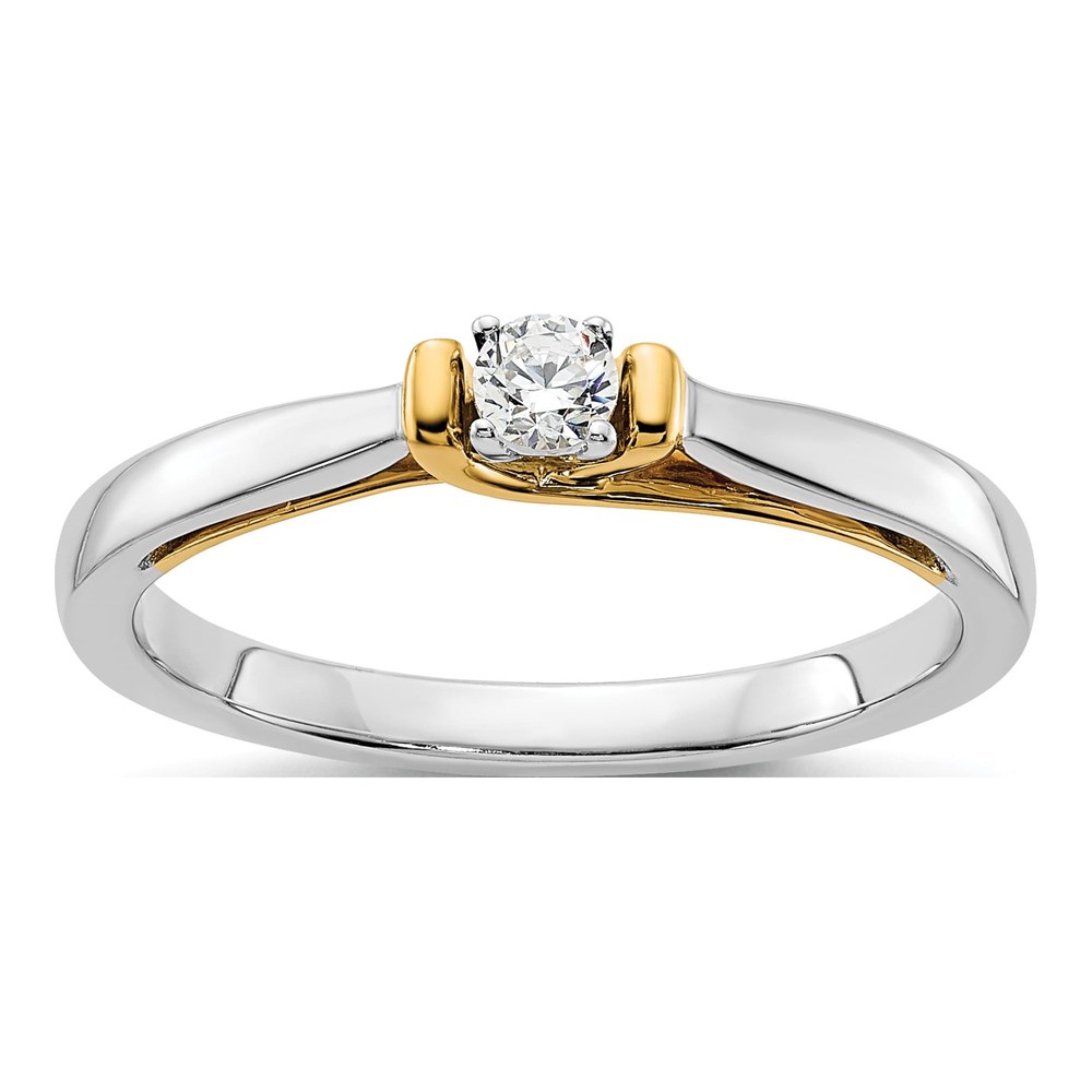 14K Two-Tone Lab Grown Diamond Petite Ring