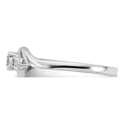 14K White Gold 1/3 ct tw Lab-Grown Diamond Petite Promise Ring – view 4