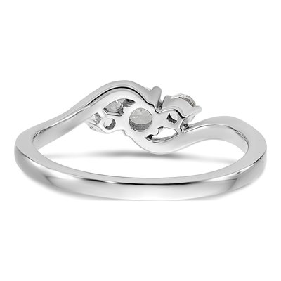 14K White Gold 1/3 ct tw Lab-Grown Diamond Petite Promise Ring – view 6