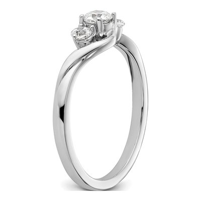 14K White Gold 1/3 ct tw Lab-Grown Diamond Petite Promise Ring – view 7