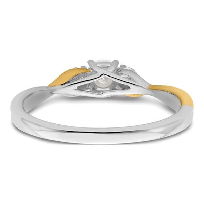 14K Two-Tone Gold 1/3 ct tw Lab-Grown Diamond Engagement Promise Ring – view 6