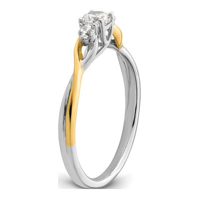 14K Two-Tone Gold 1/3 ct tw Lab-Grown Diamond Engagement Promise Ring – view 7